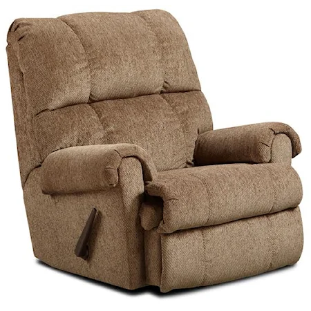 Casual Rolled Arm Recliner